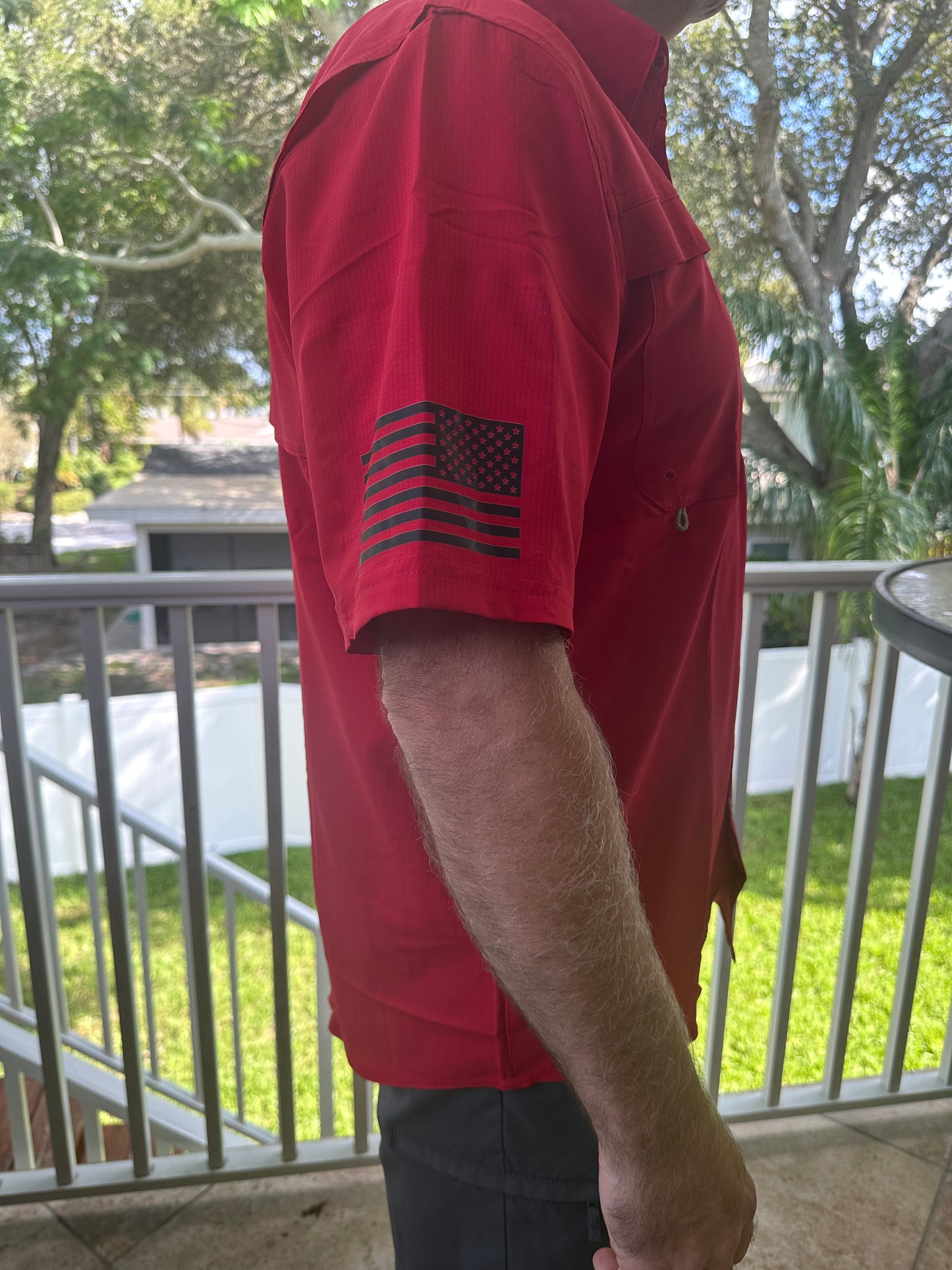 Red Friday Button Up