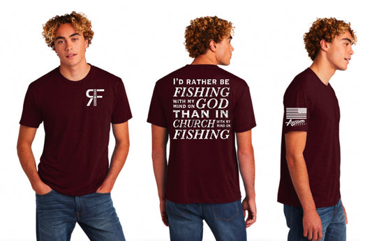 I'd Rather Be Fishing Custom T-Shirt
